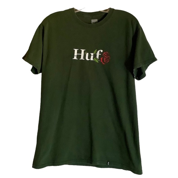 Huf Mens Green Graphic Tee Shirt M - Picture 2 of 7